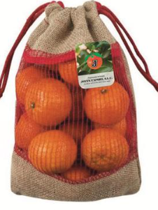 Jute zak mandarijnen 1,5 kilo