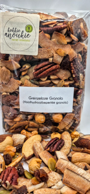 Grenzeloze Granola : koolhydraatbeperkte granola 500 gram